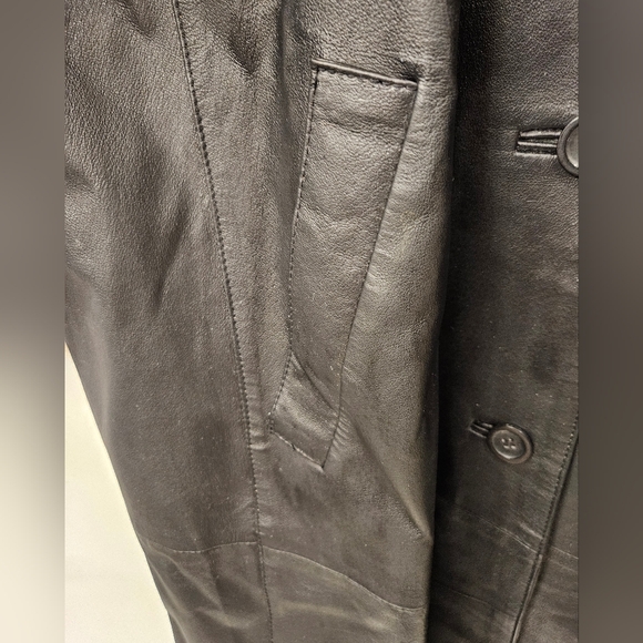 NWOT - Leather Brandon Thomas Black Long Trench Coat - Size 1X - Picture 7 of 9